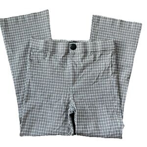 Zara Black and White Checkered Straight Leg Pants